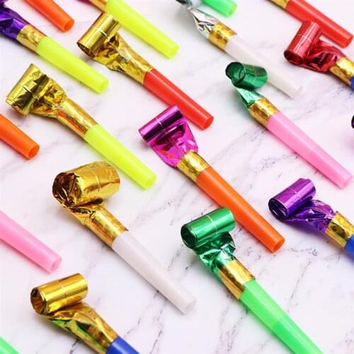 100PCS Party Blower Funny Musical Blowouts Party Horn Birthday Party Favors Party Atmosphere Props Childrens Day Gift Toy
