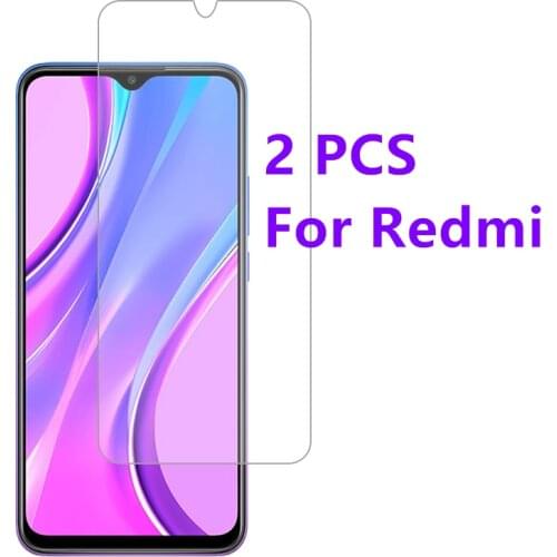 2PCS For Xiaomi Redmi 9 Glass For Redmi 9 Screen Protector 9H HD Protective Flim Tempered Glass For Redmi Note 8 9 S Pro Redmi 9
