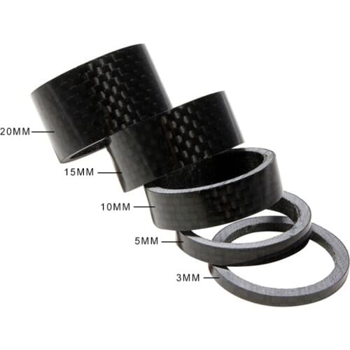 5 Pcs/ Lot Outdoor Carbon Fiber Bicycle Headlight Washer Stem Spacers Stem Fix Kit Refit