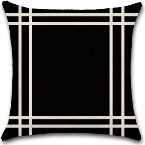 Black beige geometric pattern Cushion Cover Decoration Home sofa chair shop seat living room gift friend present pillowcase