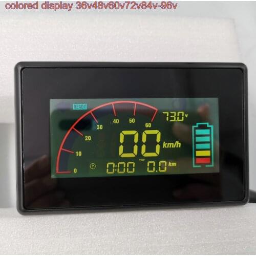 Colored Display 36v-96v Speedometer Battery Level Voltage Indicator Electric Scooter Bike MTB Tricycle Mobility Part Instrument