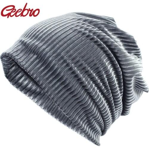 Geebro Brand New Unisex Thick Slouchy Beanie Winter Polyester Ribbed Skullies Beanies for Women and Men Balaclava Bonnet Hat