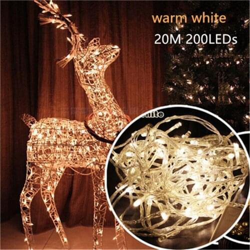 20M 200 Led String Garland Christmas Tree Fairy Light AC110V/220V Luce Waterproof Home Garden Party Outdoor Holiday Decoration