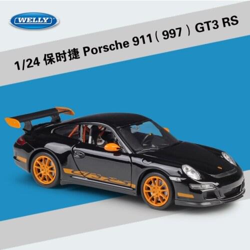 Welly 1:24 Porsche 911(997) GT3 RS sports car simulation die-casting alloy car model ornaments collection of childrens toys