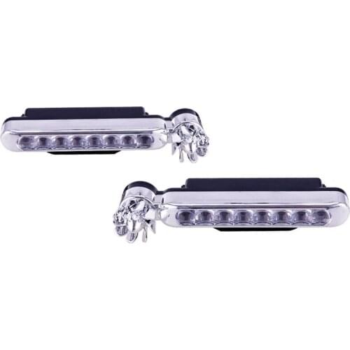 New 2Pcs Wind Energy No Need External Power Supply Car Daytime Running Lights 8 LED DRL Daylight Headlight Lamp