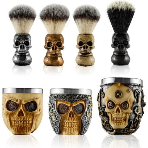 Barber Shaving Brush Mens Beard Cleaning Brush Foaming Soap Bowl Salon Shaving Tools Shaving Bowl Hair Brush Beard Brush Set