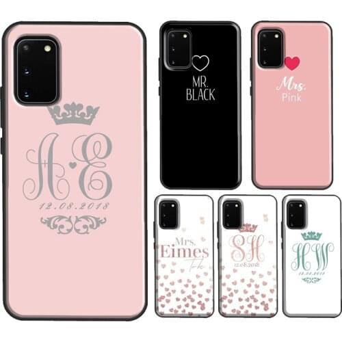 PERSONALISED WEDDING BRIDE GROOM Case For Samsung S20 FE S8 S9 S10 Plus For Galaxy S21 Ultra Note 20 Note 10 Plus Cover
