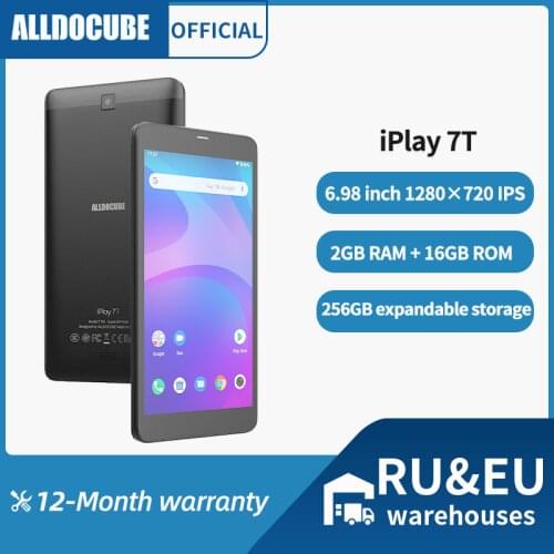 ALLDOCUBE iPlay 7T 4G LTE Kids Tablet 6.98" HD iPS Tablet Android 16GB ROM Support 256G Expansion Dual Ai 4 Core Type C GPS