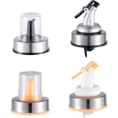 YOMDID Durable Bottle Cap Stopper For Oil Bottle Seasoning Bottle Sauce Vinegar Oil Nozzle Sprayer Sealed Lid Kitchen Utensils