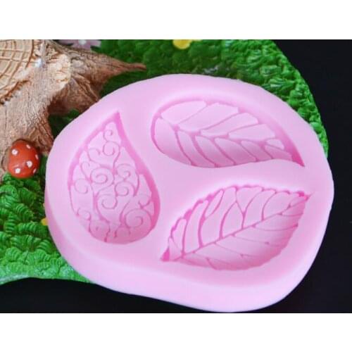 DIY Leaf Shape Liquid Silicone Fondant Cake Decoration Mold Handmade Chocolate Molds
