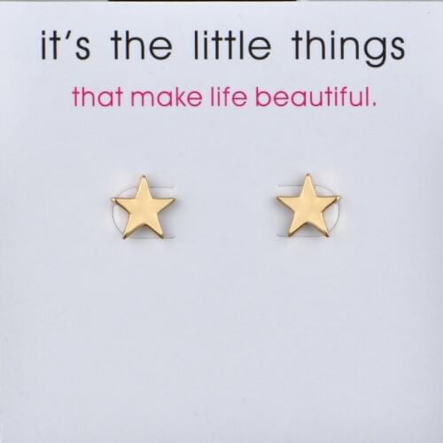 New Fashion Geometric Earrings Jewelry Gold Star Stud Earrings For Women Girl Wedding Bride Jewelry Gifts