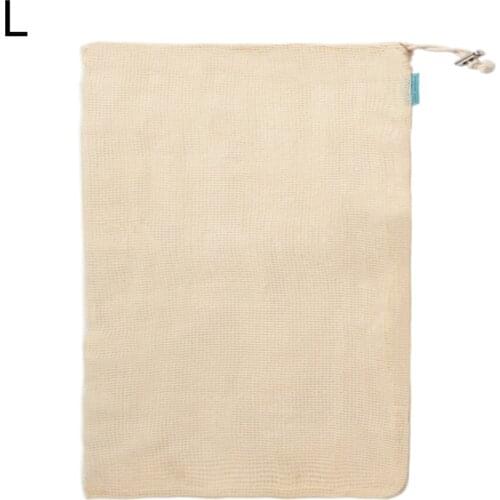 9pcs Organic Cotton Mesh Bags Reusable Washable Eco-Friendly Storage Drawstring Bag For Shopping Grocery Fruit Vegetable Storage