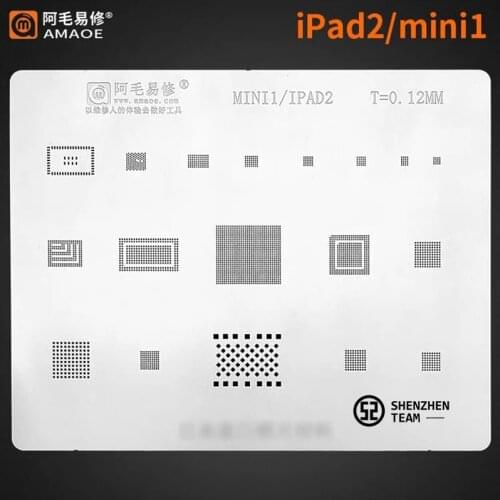 Amaoe Stencil For iPad 2 Mini 1 A1396 A1395 A1432 CPU BGA Reballing Wifi Nand Power RAM Audio IC Chip Tin Planting Net
