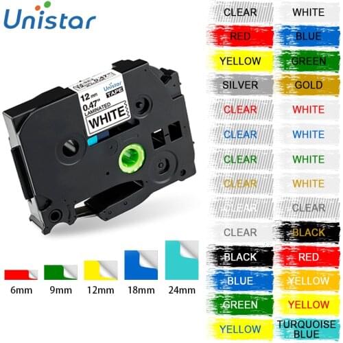 1PC TZe-231 Compatible for Brother Label Printer Label Tape TZ-231 tz-231 12mm Black on White TZe-131 Laminated Ribbons