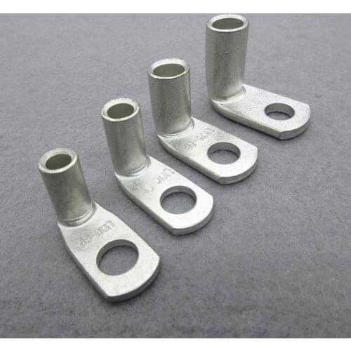 90 degree bend angle copper tube terminal right tinned wire nose LYF90-10 / 6-95 / 16