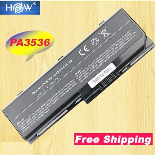 HSW Laptop Battery For TOSHIBA PA3536U-1BRS PA3537U-1BRS PABAS100 PA3536 PA3536U Satellite P200-10G Equium P200 P300 bateria