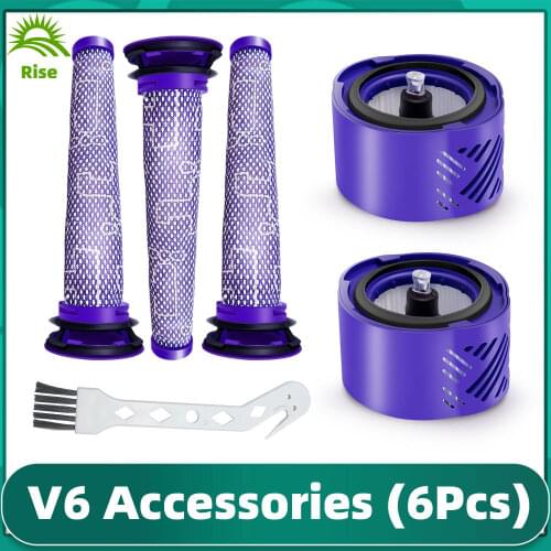 Pre-Filter And HEPA Filter Replacement for Dyson V6 Absolute Cordless Stick Vacuum Cleaner Accessories.Part 965661-01& 966741-01