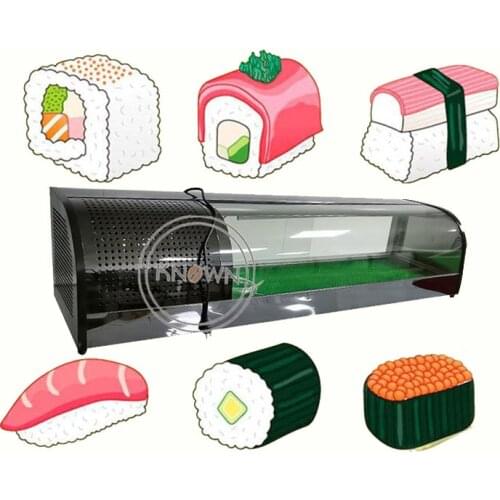 Double layers sushi display sushi cabinet showcase Sashimi display for sale