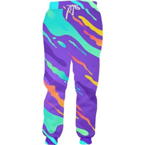 IFPD 3D Pants Colorful Stripes Printed Mens Jogger Pants Causual Harajuku Plus Size Custom Trousers Dropshipping