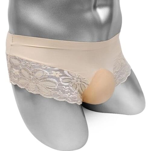 Softy Sissy Panties With Bulge Pouch Floral Lace Mens Briefs Underwear New Style Funny Sexy Lingerie Male Bikini