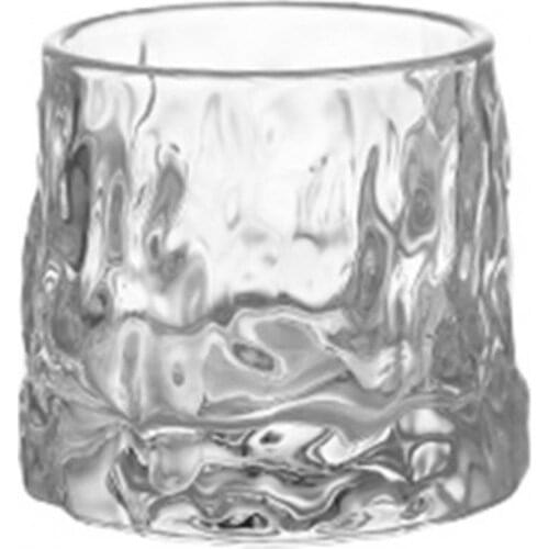 New 6.6*6.6*7.5cm Fashion Glass Transparent Whiskey Glass Home Creative Liquor Spirits Wine Glass Beer Glass Kitchen Dining Bar