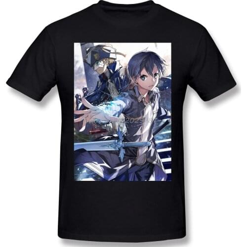 Sword Art Online Alicization Sao New Arrival T-Shirt Kirito And Eugeo In OVersize Cotton For Men