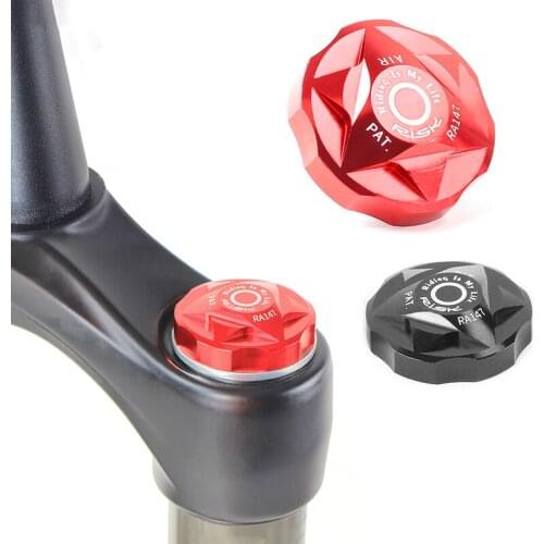 MTB Bicycle Front Fork Cap Plug Bike Aluminum Alloy Air Gas Valve Cover Cycling Anti Corrosion Anti-rust Dust Protective Cover