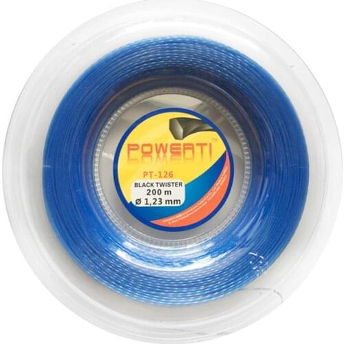 Powerti Tennis String Polyester-1.23mm Twist Control Tennis Training String 200m Reel