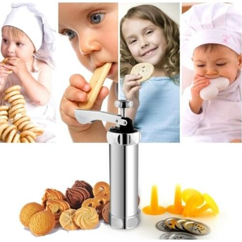 Domestic Stainless Steel Cylinder Extrusion Molding Machine Cookies Press Cutter Baking Tools Cookie Biscuits Press Machine K231