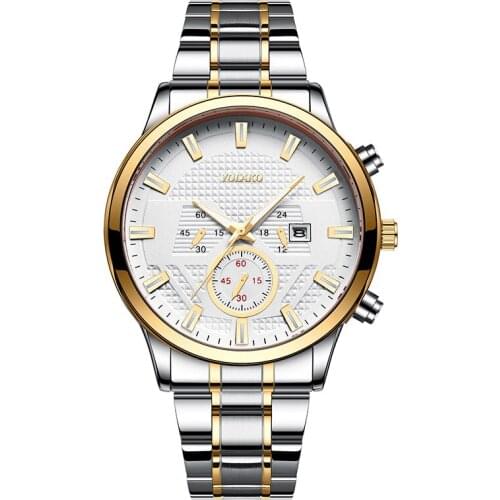 Jessingshow Luxury Men Watch New Fashion Casual Stainless Steel Watchband Quartz Watch Date Mens Watches Relogio Masculino