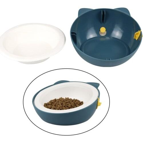 Removable Cat Fresh Food Bowl Disposable Kitty Feeding Replaceable Inclined Container Kitten Feeding Bowl Water Dish