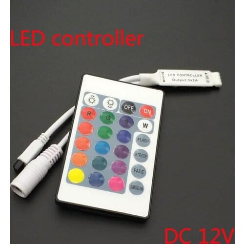 Mini Universal 24 Keys IR Remote RGB Controller For SMD 3528 5050 RGB LED Strip Lights Wireless Infrared Remote Controller