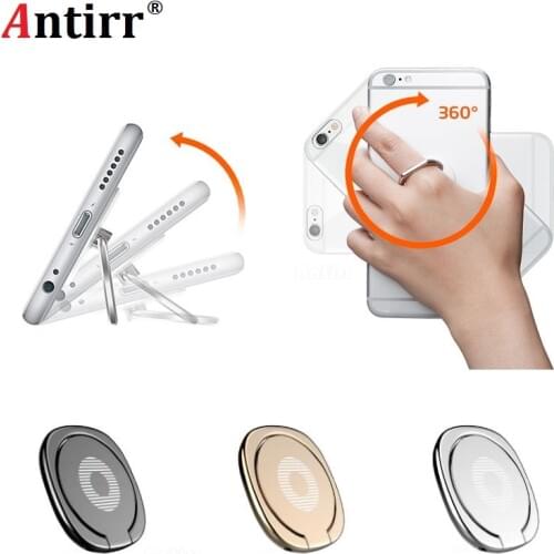 Top Tacit Luxury 360 Degree Metal Finger Ring Holder Smartphone Mobile Phone Finger Stand Holder For iPhone 8 7 6 Samsung Tablet