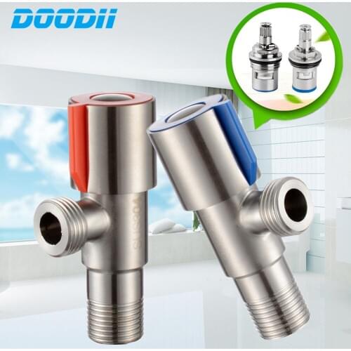 DooDii Angle Valves SUS304 Stainless Steel Brushed Kitchen Bathroom Accessories Angle Valve for Toilet Sink BasinWater Heater