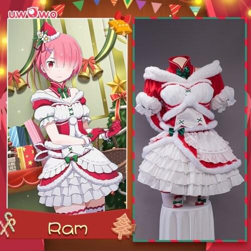 1 Deposit= $5 Coupon UWOWO Ram Cosplay Re:Life in a different world from zero Costume Rem Ram Party Halloween