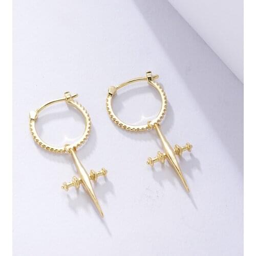 Hot Fashion 100% 925 Sterling Silver Cross Drop Earrings For Women Trendy Dangle Earrings Wedding Luxury Jewelry