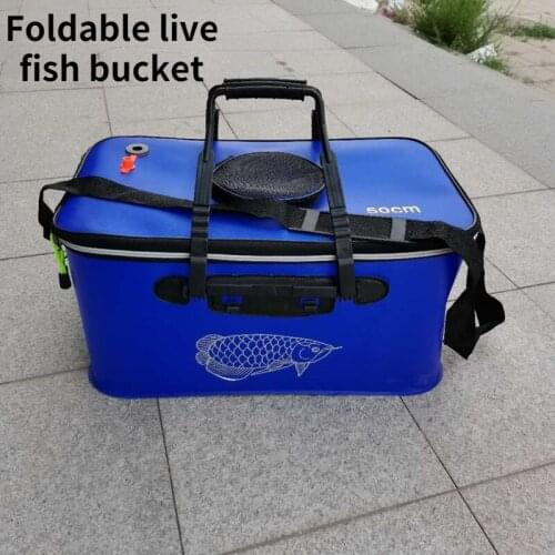 1PC EVA thick folding fishing fish box outdoor fishing accessories portable tackle box camping collapsible fishing storage bag
