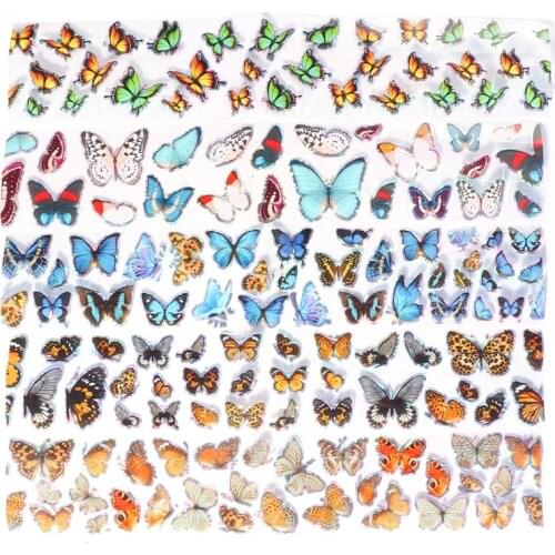 10 Sheets 3D Nail Transfer Stickers Decals Butterfly Pattern For Womens Fashion DIY Manicure Nail Decoration