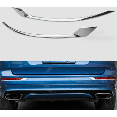 2pcs ABS Chrome Rear Fog Light Lamp Eyelid Cover Trim Decorative Fit For Volvo XC60 2018 Car Exterior Accessories Styling New
