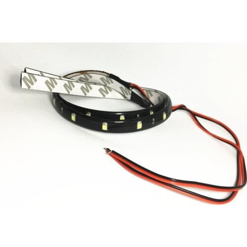 2PCS Strip Light Car Flexible LED 30cm Strip Light 15SMD Waterproof LED Decorative Car DRL High Power Daytime Running Light 12V