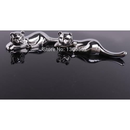 2pcs/Lot Stainless Steel Tiger Top Quality Chopstick Holder Knife Fork Spoon Rest Decorations For Table