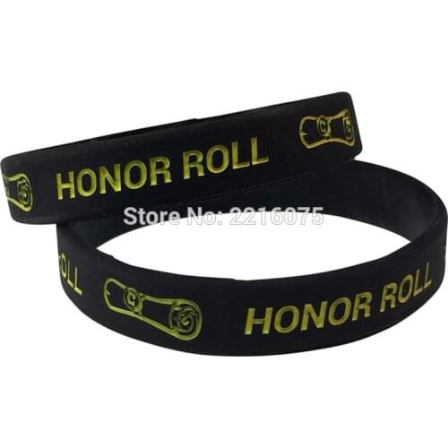 300pcs Honor Roll wristband silicone bracelets free shipping by DHL A