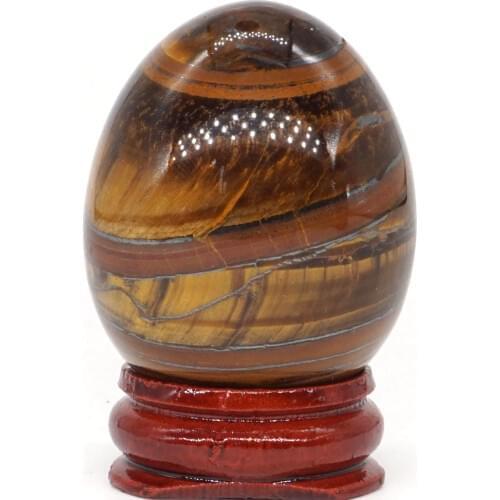 34*44MM Iron Tiger Eye Stone Egg Natural Gemstone Crystal Mineral Healing Ball Home decoration accessory Kegel Massage Yoni Egg