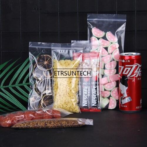 50Set Plastic Bags Storage Bags Jewelry Ziplock Sealed Bag Sizes Reclosable Bag Waterproof Clear Lock Bags