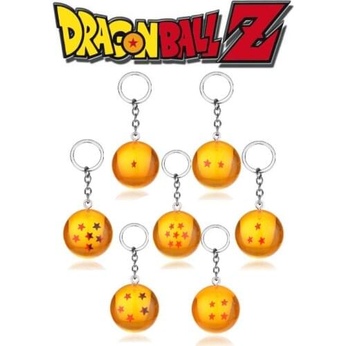 Anime Peripheral Dragon Ball Shape Pendant Dragon Cartoon Personality Pendant Seven Dragon Ball Keychain Small Gift Jewelry Gift