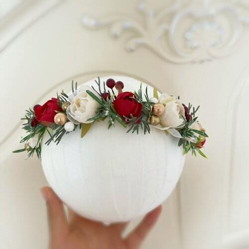 Free Shipping Christmas Newborn Flower Strench Headband