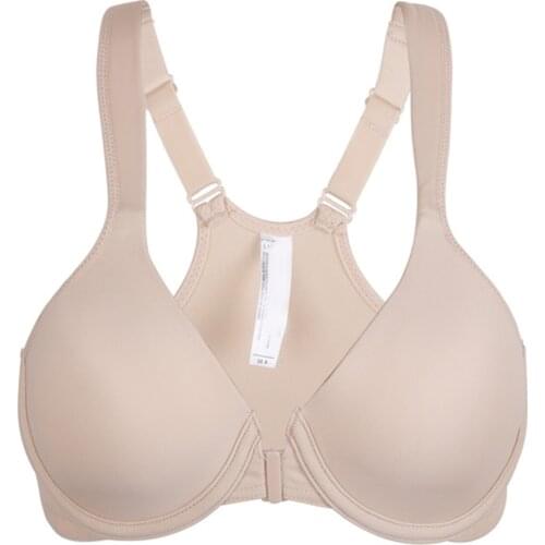 Womens Full Coverage Front Closure Wired Back Support Posture Bra Soft Cup Everyday Minimizers CDEFG Magic Lift Bralette Top