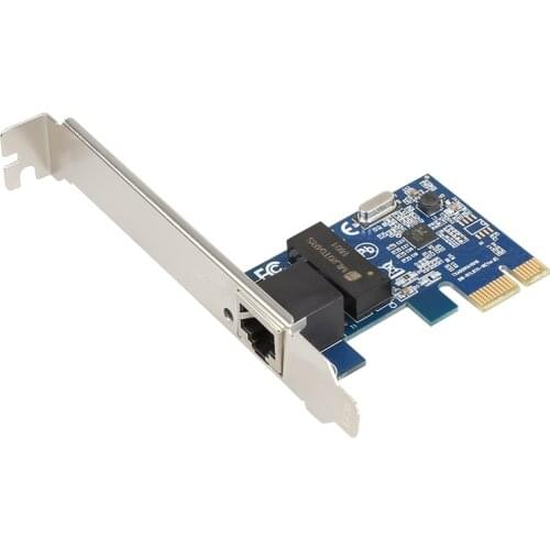 Gigabit Ethernet LAN PCI Express PCI-e 1000Mbps Desktop Computer Host Case Mainbaord 10/100/1000M RJ-45 Network Card RTL8111E