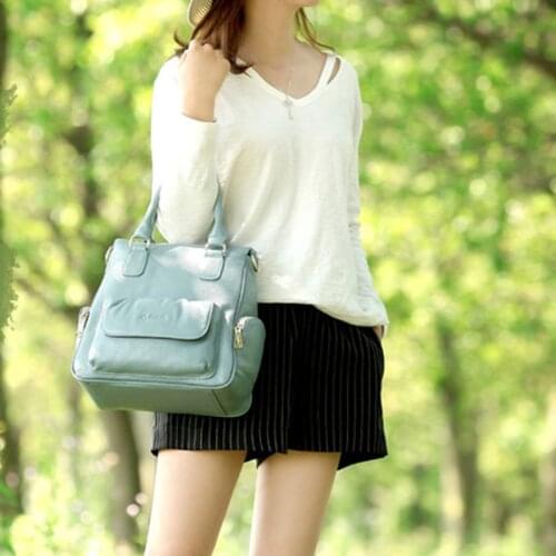 QGER pure leather, retro fashion, cowhide, leather, handbag, shoulder bag, and new bag