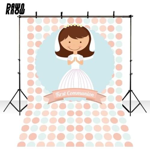 DAWNKNOW Party Photography Background Photocall Girl First Communion Newborn Photo Shoot Fotografia Backdrop Children lv664